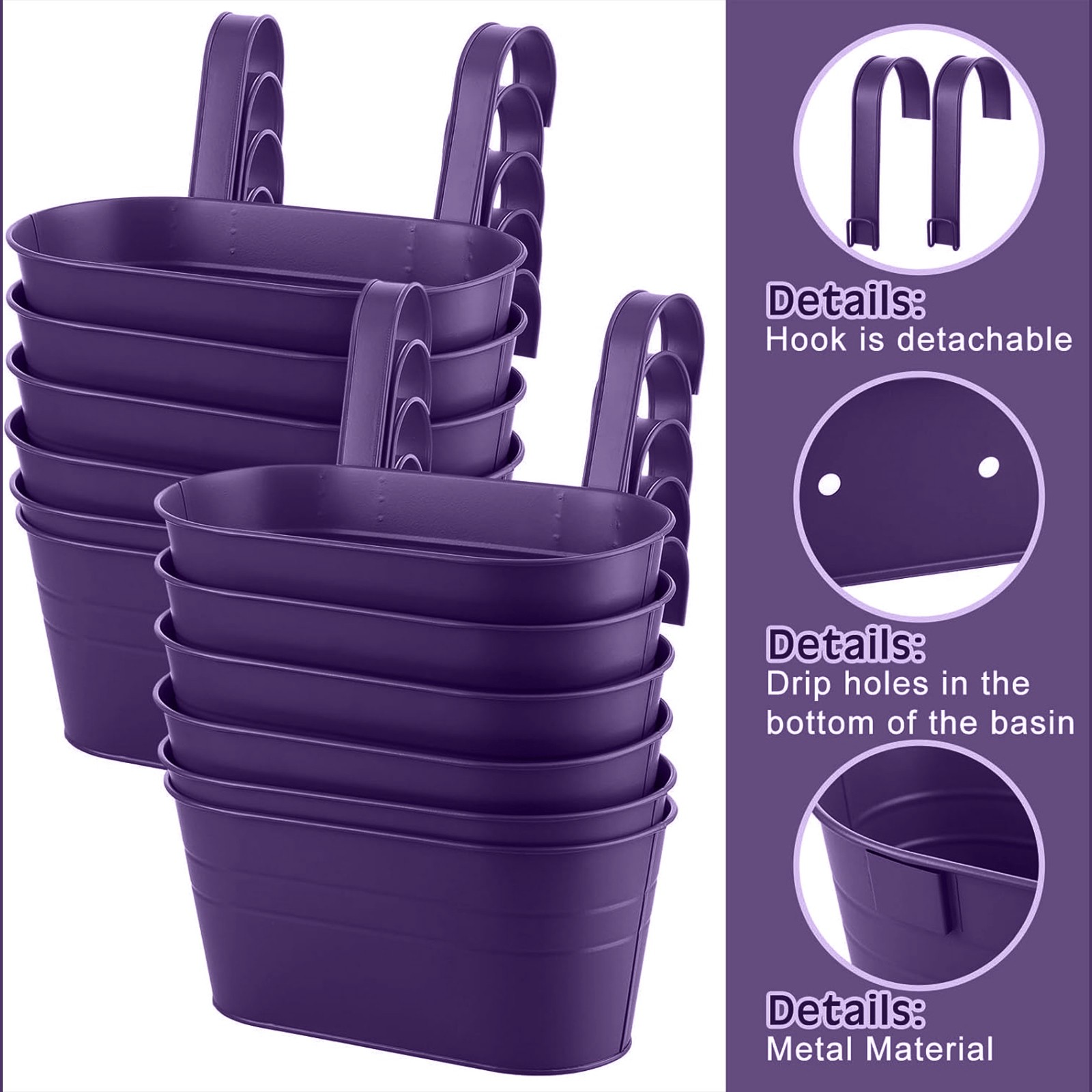 Vertical Wall Planter - أواني زهور معلقة من الحديد المعدني