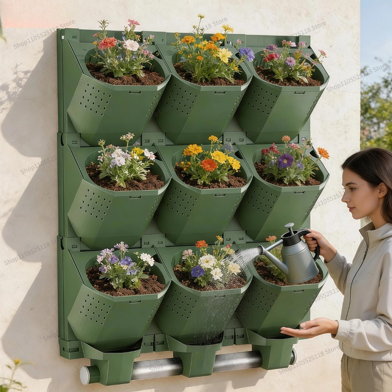 صندوق زراعة عمودي كبير للتثبيت - مراجعة Vertical Wall Planter وسعره