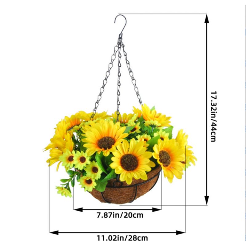 زهور صناعية معلقة في سلة لتزيي - مراجعة Gardening Tools Basket وسعره