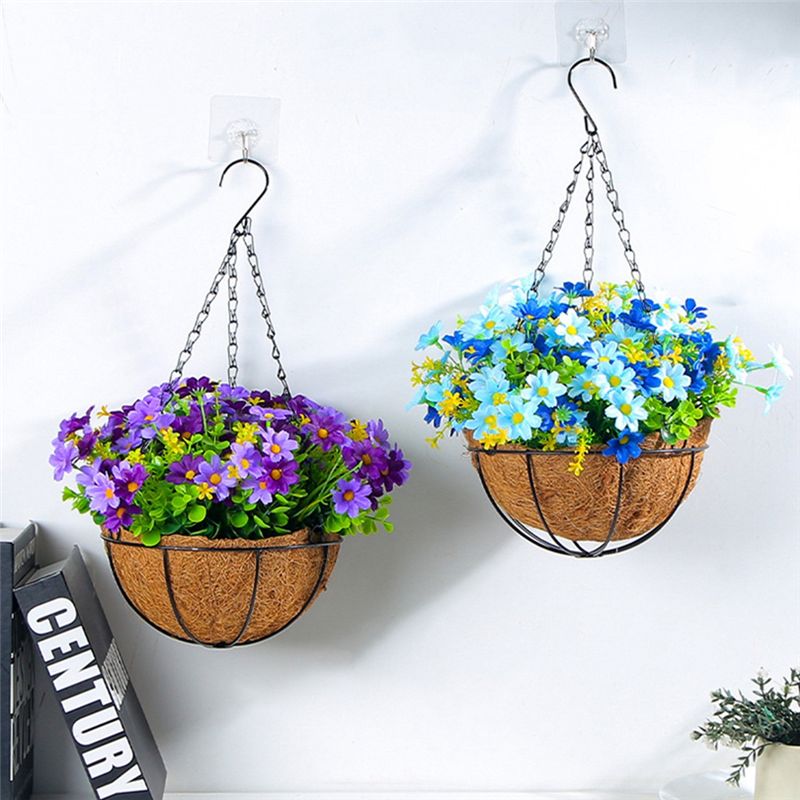 زهور صناعية معلقة في سلة لتزيي - مراجعة Gardening Tools Basket وسعره
