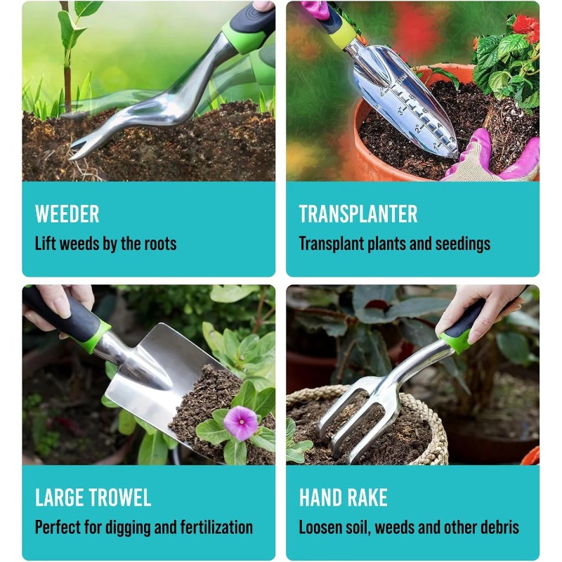 طقم أدوات حدائق مريح مكون من 9 - مراجعة Gardening Tools Bag وسعره