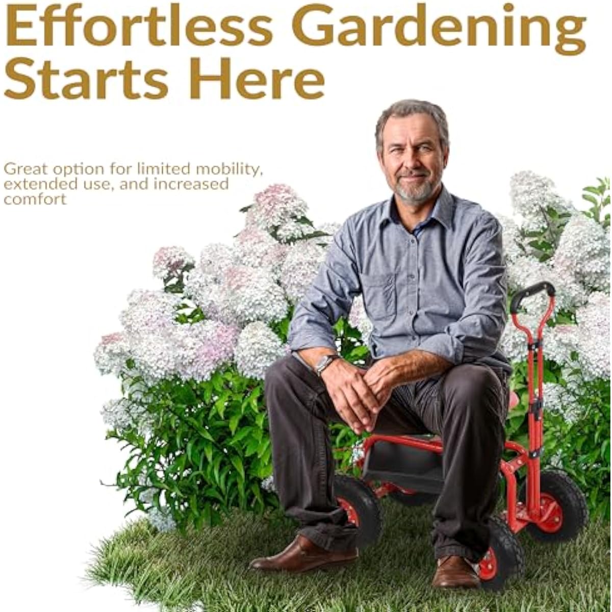 كرسي حديقة متين بعجلات، يمكن ت - مراجعة Gardening Tools Basket وسعره