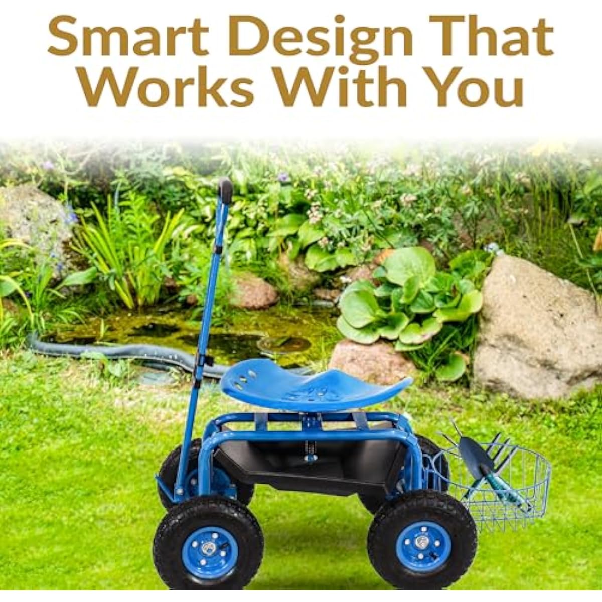 كرسي حديقة متين بعجلات، يمكن ت - مراجعة Gardening Tools Basket وسعره