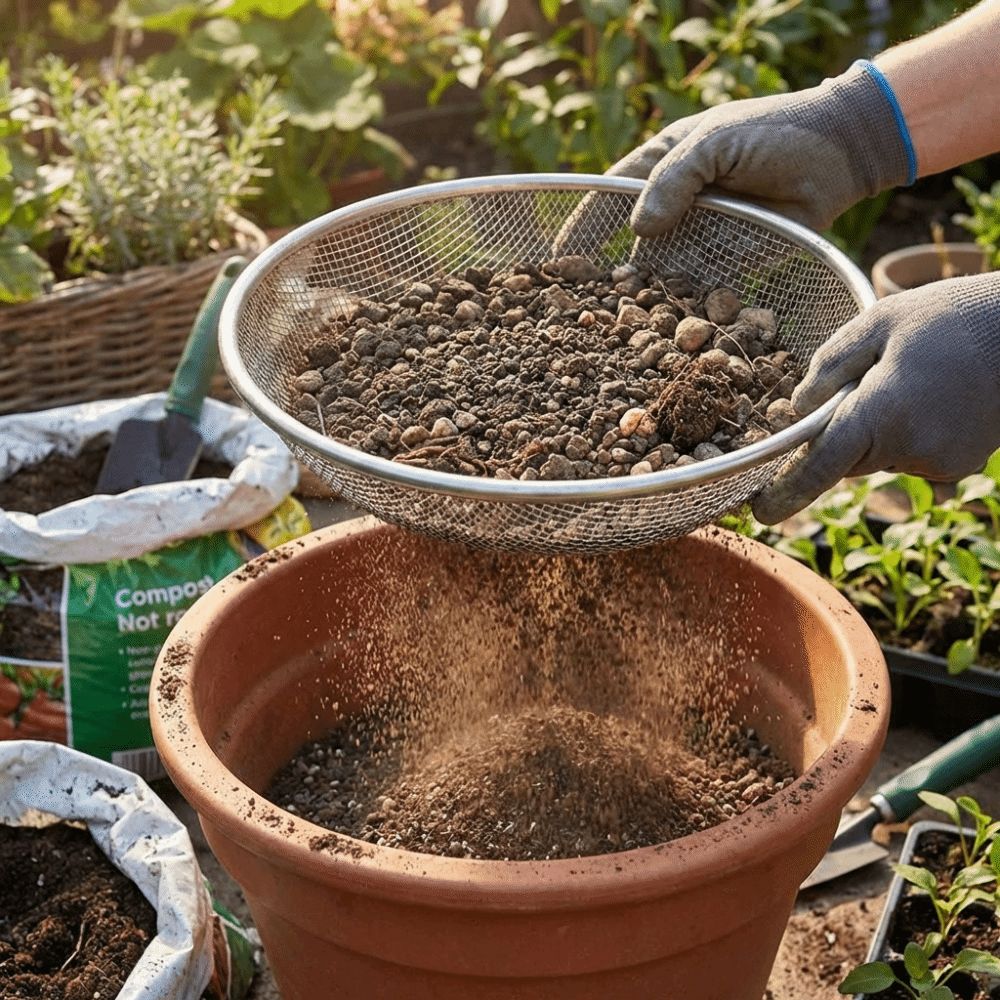 منخل تربة للحدائق بقطر 4/6/8 م - مراجعة Gardening Tools Basket وسعره