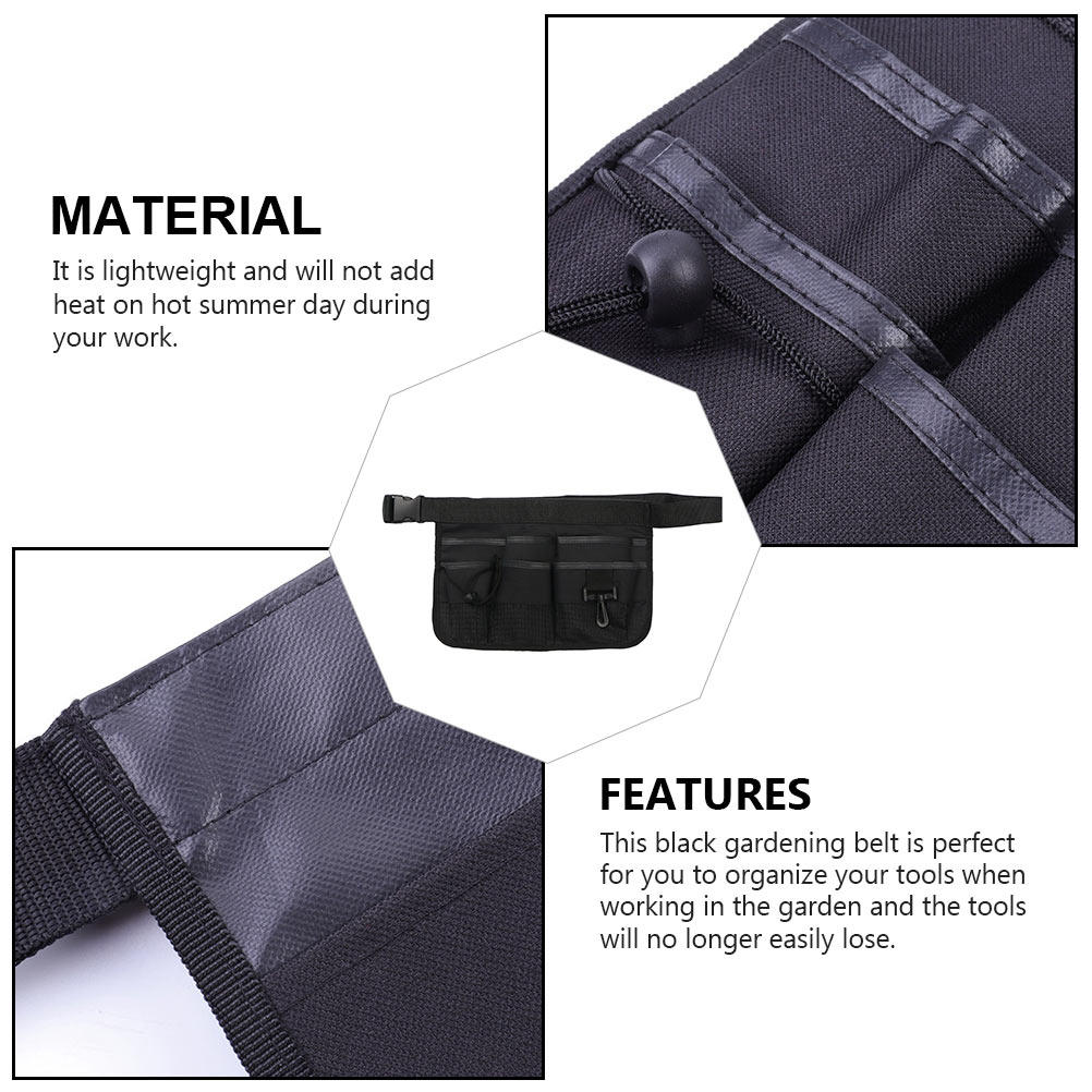 حقيبة حزام أدوات البستنة سوداء - مراجعة Gardening Tools Bag وسعره